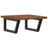 Basin Shelf Wall Mounted Steel and Solid Wood Oak 3302403
