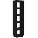 Book Cabinet/Room Divider Black 40x35x167 cm Solid Wood Pine 810858