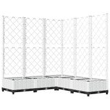 Garden Planter with Trellis White 120x120x121.5 cm PP 153287