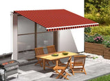 Awning Top Sunshade Canvas Orange and Brown 3.5x2.5 m 145723