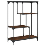 Bookshelf Brown Oak 81x36x115 cm Engineered Wood and Steel 835408