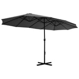 Garden Parasol Anthracite Polyester, Aluminium Extra Large 44869