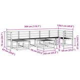 Outdoor Sofa Set 8 pcs Natural Solid Acacia Wood 3366727