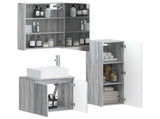 Bathroom Furniture Set 4 pcs Grey Sonoma 3407452