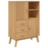 Highboard OLDEN Brown 85x43x125 cm Solid Wood Pine 358615