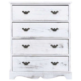 Drawer Cabinet White Paulownia wood Medium Drawer Cabinet 284180