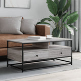 Coffee Table Grey Sonoma 100x51x45 cm Engineered Wood 835287