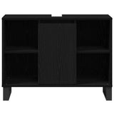 Bathroom Cabinet Black 80 x 33 x 60 cm Engineered Wood 873900