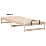 Bed Frame Brown 80 x 220 cm Solid Pine Wood 873166
