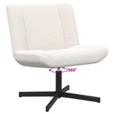 Swivel Chair Cream 63 x 75 x 76 cm Sheepskin 42007335