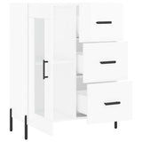 Sideboard High Gloss White 69.5x34x90 cm Engineered Wood 828054