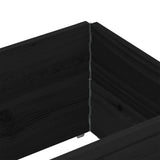 Pallet Collars 2 pcs Black 150x50 cm Solid Wood Pine 4010298