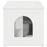 Cat House Gloss White 85 x 55 x 50.5 cm Engineered Wood 8000720