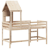 Loft Bed with Ladder and Roof without Mattress 90x200 cm 3282030