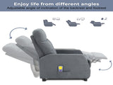 Fabric With 6-Point Massage Heating Function Recliner Light Gray 29055265