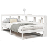 Bookcase Bed without Mattress White 100x200 cm Solid Wood Pine 3324324