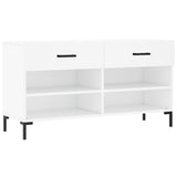 Shoe Bench White 102x35x55 cm Engineered Wood 829740