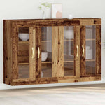 Wall Mounted Cabinet 2 pcs Old wood 69.5 x 34 x 90 cm 3334317