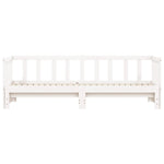 ZNTS Day Bed with Trundle without Mattress White 80x200 cm Solid Wood 836160