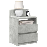 Bedside Cabinet with 2 Drawers Concrete Grey 40x33x60 cm 858566