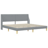 Bed Frame with Headboard Light Grey 180 x 200 cm Fabric 42027378