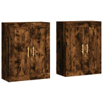 Wall Mounted Cabinets 2 pcs Smoked Oak Engineered Wood 3198006