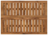 Garden Bar Table Natural and Black 60 x 60.5 x 105 cm 901331