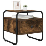 Bedside Cabinet Smoked Oak 40 x 39.5 x 40 cm Engineered Wood 8007675