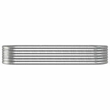 Garden Raised Bed Galvanised Steel 224x80x36 cm Silver 318922