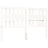 Bed Frame without Mattress White King Size Solid Wood Pine 3192432