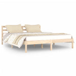 Bed Frame without Mattress Solid Wood Pine 160x200cm 810440