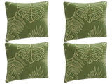 4-Piece Back Cushions PUTTEN 4 pcs 100% Polyester Leaf Design 945152