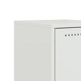 Bedside Cabinet White 36x39x43.5 cm Steel 846624