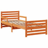 Bed Frame with Headboard Wax Brown 80 x 200 cm Engineered Wood 877208