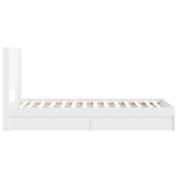 Bed Frame with Storage and Headboard White 90 x 200 cm 3414055