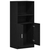 Kitchen Cabinet Black 57x41.5x131.5 cm Engineered Wood 860122