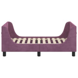 Toddler Bed Frame with Headboard Purple 70 x 140 cm Velvet 42010851