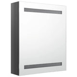 LED Bathroom Mirror Cabinet Shining Grey 50x14x60 cm 326483