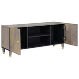 TV Cabinet with Shelf Grey 105 x 33 x 46 cm Solid Mango Wood 4018772