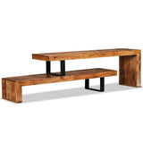 TV Stand Unique natural wood grain Solid Acacia Wood Medium 244583