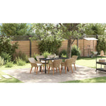 Garden Dining Set with Cushion 7 pcs Beige Poly Rattan 3261702