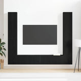 TV Cabinet Set 6 pcs Black oak Large Engineered wood 3393199