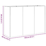 Planter Anthracite 120x40x80 cm Cold-rolled Steel 860719