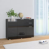 Sideboard High Gloss Black 107x35x80.5 cm 283719