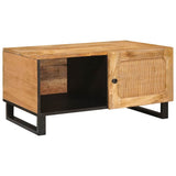 Coffee Table Natural 80 x 50 x 40 cm Solid Mango Wood 4018048