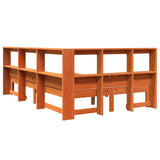 Bookcase Bed without Mattress Wax Brown 120x190 cm Solid Wood Pine 3324402