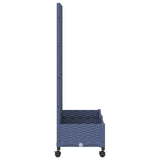 Garden Planter with Trellis&Wheels Blue Grey 80 x 40 x 131.5 cm 3422966