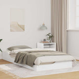 Bed Frame White 100 x 200 cm Solid Pine Wood 873386