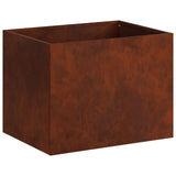 Garden Planter 2 pcs Rusty 40 x 30 x 30 cm Weathering Steel 8005203