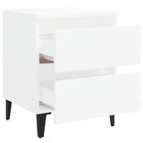 Bed Cabinet White 40x35x50 cm Engineered Wood 805869